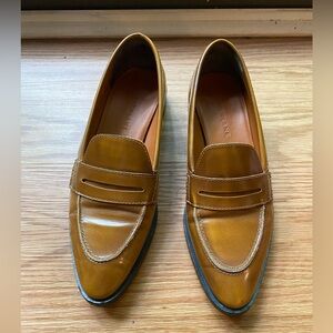 Leather loafers.